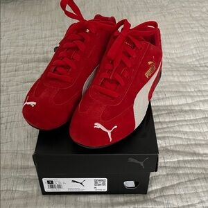 Puma Speedcat Red and White Suede Sneakers women’s size 7